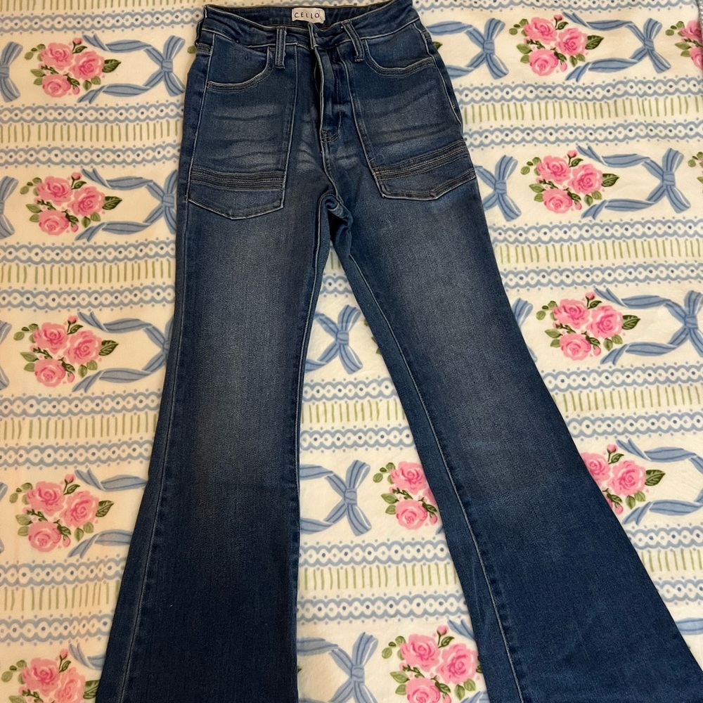 Women's Blue Flared Jeans